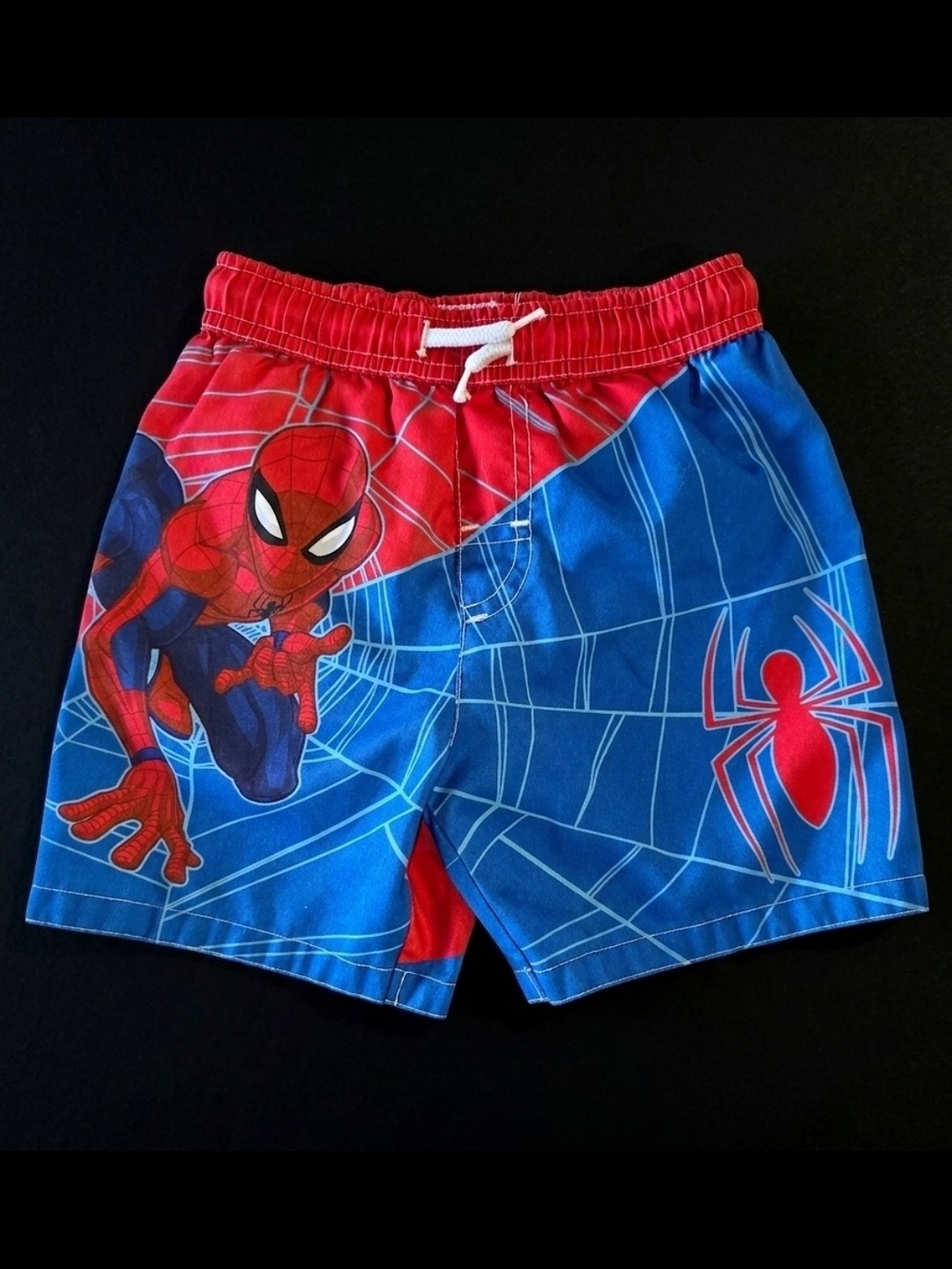 Marvel Spider-Man Red and Blue Kids Swim Trunks